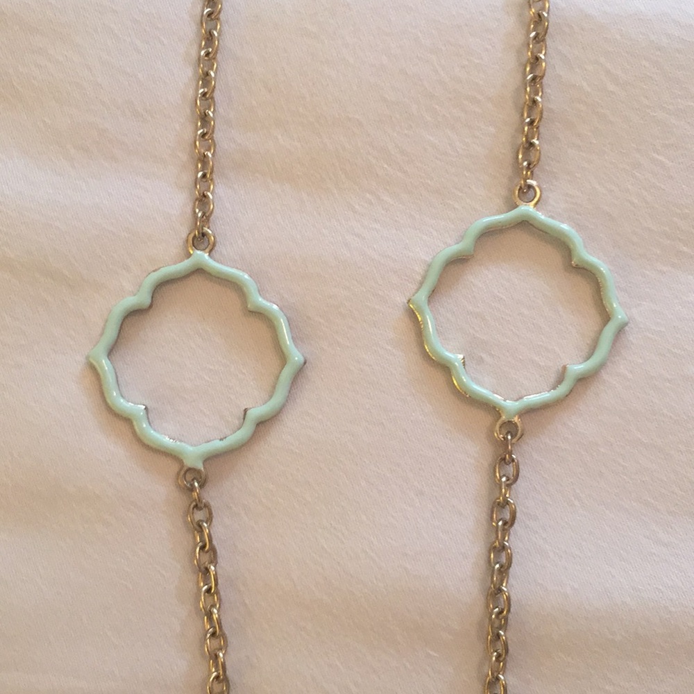 Gold long necklace